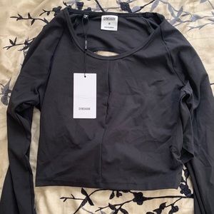 Gymshark Whitney Long Sleeve Crop Top - Black